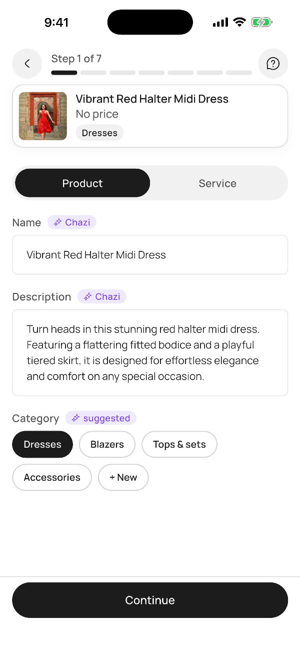 A product created with AI