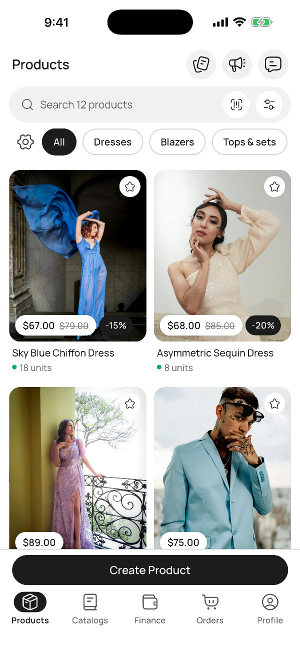 Products in the app